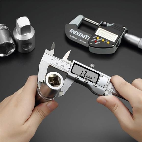 Digital Caliper 6 Inch Measuring Tool Stainless Steel - Picture 3 of 7